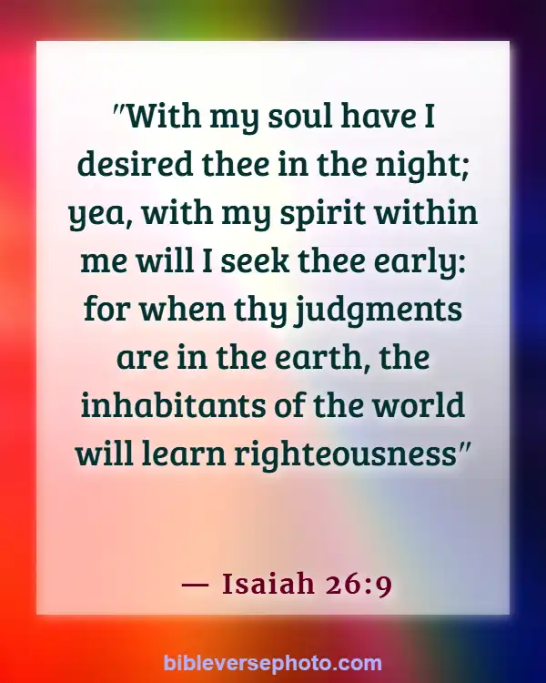Morning Bible Verse With picture KJV (Isaiah 26:9)