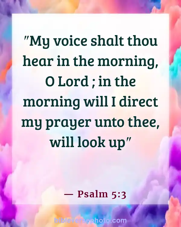 Morning Bible Verse With picture KJV (Psalm 5:3)