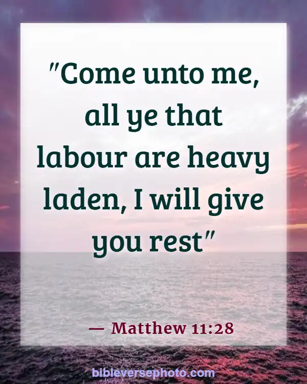 Night Bible Verse With picture (Matthew 11:28)